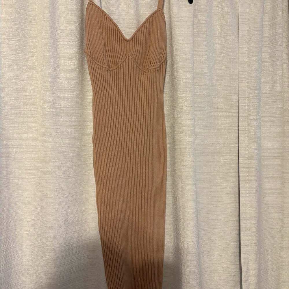 Say What? Beige Ribbed Knitwear